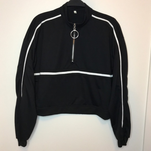 SHEIN Half Zip Crewneck Sweatshirt - Picture 7 of 10